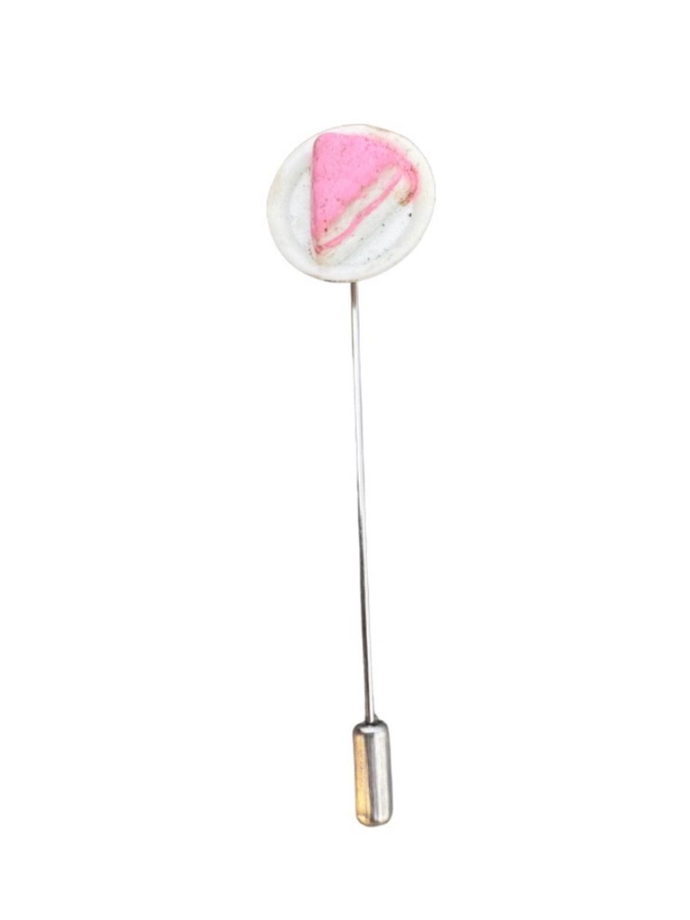 Piece of Cake Hat Pin Handmade